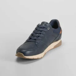 Online Deportiva urbana cremallera azul marino Hombre Sneakers