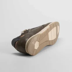 Deportiva urbana cremallera marrón Hombre Sneakers