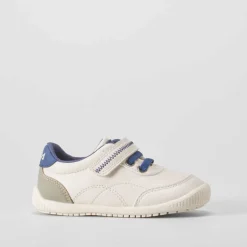 Deportiva velcro blanca y azul Zapatillas Deportivas