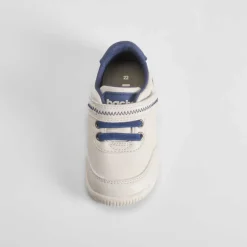 Deportiva velcro blanca y azul Zapatillas Deportivas