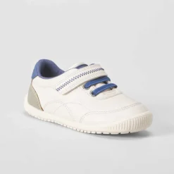 Deportiva velcro blanca y azul Zapatillas Deportivas