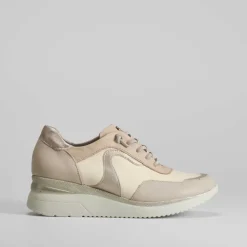 Online Deportivo beige en piel Mujer Zapatillas Deportivas|Sneakers