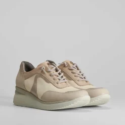 Online Deportivo beige en piel Mujer Zapatillas Deportivas|Sneakers