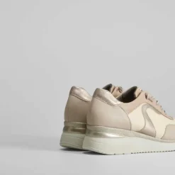 Online Deportivo beige en piel Mujer Zapatillas Deportivas|Sneakers