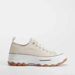 Online Lona chunky beige Mujer Zapatillas Lona