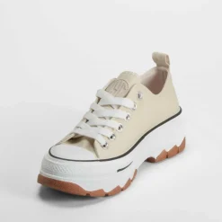 Online Lona chunky beige Mujer Zapatillas Lona
