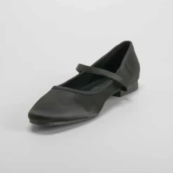 Hot Mercedita negra de satén PICCOLA PIU Mujer Bailarinas