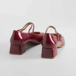 Online Mercedita tacón ancho burdeos PICCOLA PIU Mujer Zapatos Tacón|Bailarinas