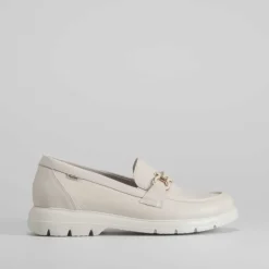Best Mocasín blanco eslabón piel Mujer Zapatos Confort|Mocasines