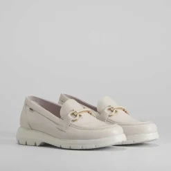 Best Mocasín blanco eslabón piel Mujer Zapatos Confort|Mocasines