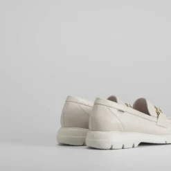 Best Mocasín blanco eslabón piel Mujer Zapatos Confort|Mocasines