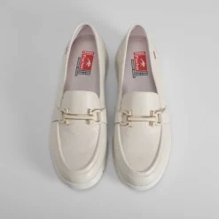 Best Mocasín blanco eslabón piel Mujer Zapatos Confort|Mocasines