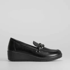 Sale Mocasín cadena negro de Mujer Zapatos Confort|Mocasines