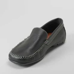 Discount Mocasín de piel negro Hombre Náuticos Y Mocasines