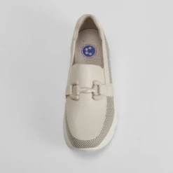 Hot Mocasín estribo beige Mujer Zapatos Confort|Mocasines