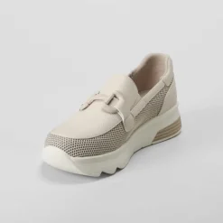 Hot Mocasín estribo beige Mujer Zapatos Confort|Mocasines
