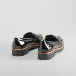 Online Mocasín flecos estribo negro PICCOLA PIU Mujer Mocasines