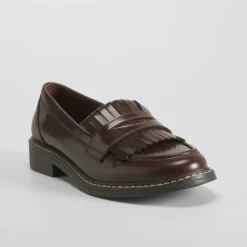 Outlet Mocasín flecos marrón PICCOLA PIU Mujer Mocasines