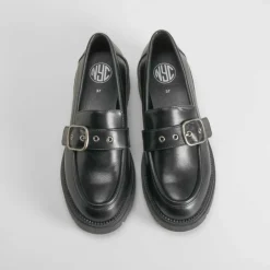 Outlet Mocasín hebilla negro Mujer Mocasines