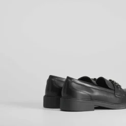 Clearance Mocasín plano negro con estribo PICCOLA PIU Mujer Mocasines