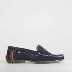 New Mocasín serraje azul marino Hombre Náuticos Y Mocasines