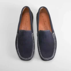 New Mocasín serraje azul marino Hombre Náuticos Y Mocasines