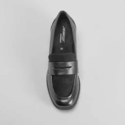 Discount Mocasín tacón Hexaflex negro Mujer Zapatos Confort|Mocasines