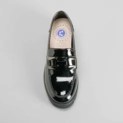 Online Mocasín tacón Shock Absorber negro Mujer Zapatos Confort|Mocasines