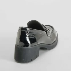 Online Mocasín tacón Shock Absorber negro Mujer Zapatos Confort|Mocasines