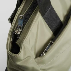 Outlet Mochila pespuntes kaki Bolsos Y Carteras