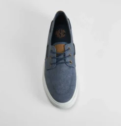 Outlet Náutico de lona azul marino Hombre Zapatillas Lona