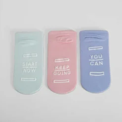 Clearance Pack 3 calcetines antideslizante multicolor Calcetines