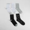 New Pack 5 calcetines corazones gris Calcetines