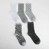 New Pack 5 calcetines leopardo gris Calcetines