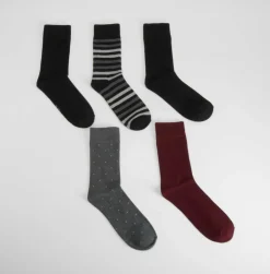 Clearance Pack 5 calcetines media caña multicolor Calcetines