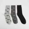 Outlet Pack 3 calcetines perros gris Calcetines