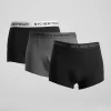 New Pack 3x boxers hombre negro gris contraste Ropa Y Téxtil
