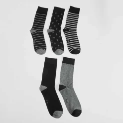 New Pack x5 calcetines detalle gris caballero Calcetines