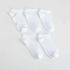 Online Pack x5 calcetines invisibles blanco raya MKL Calcetines