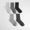 Best Pack 5x calcetines largos gris mujer Calcetines