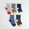 Outlet Pack x5 calcetines largos bebé estampados Calcetines