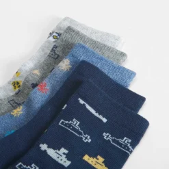 Outlet Pack x5 calcetines largos bebé estampados Calcetines