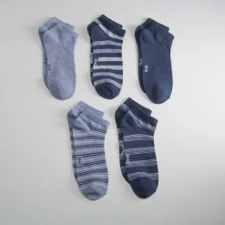 Hot Pack x5 calcetines tobilleros rayas azules MKL Calcetines