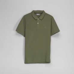 Outlet Polo verde kaki botones MR HANSEN Ropa Y Téxtil