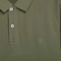 Outlet Polo verde kaki botones MR HANSEN Ropa Y Téxtil