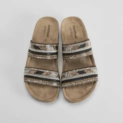 Discount Sandalia bio brillos destalonada Mujer Sandalias Confort|Sandalias Bio Y Menorquinas