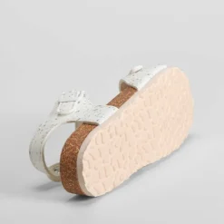 Best Sandalia bio con hebillas y brillo blanco OH GIRL Sandalias