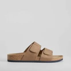 Sale Sandalia bio con velcro marrón Hombre Sandalias