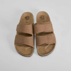 Sale Sandalia bio con velcro marrón Hombre Sandalias
