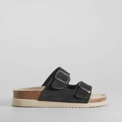 Best Sandalia bio dos hebillas piel negra Mujer Sandalias Confort|Sandalias Bio Y Menorquinas